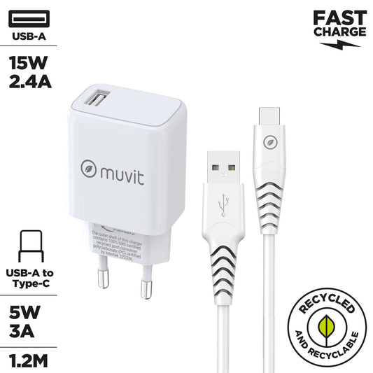 Wall Charger Muvit White 12 W